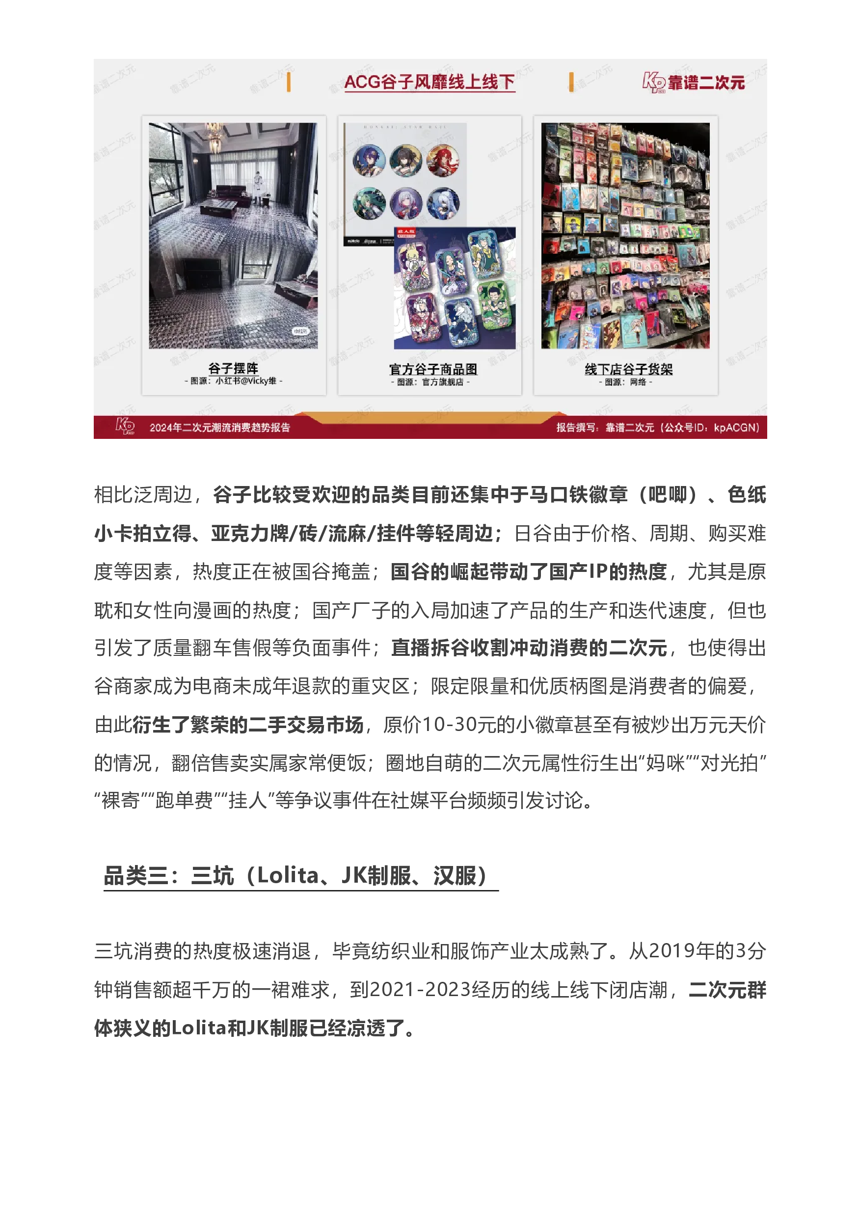靠谱二次元行研组2024年二次元潮流消费趋势报告27页